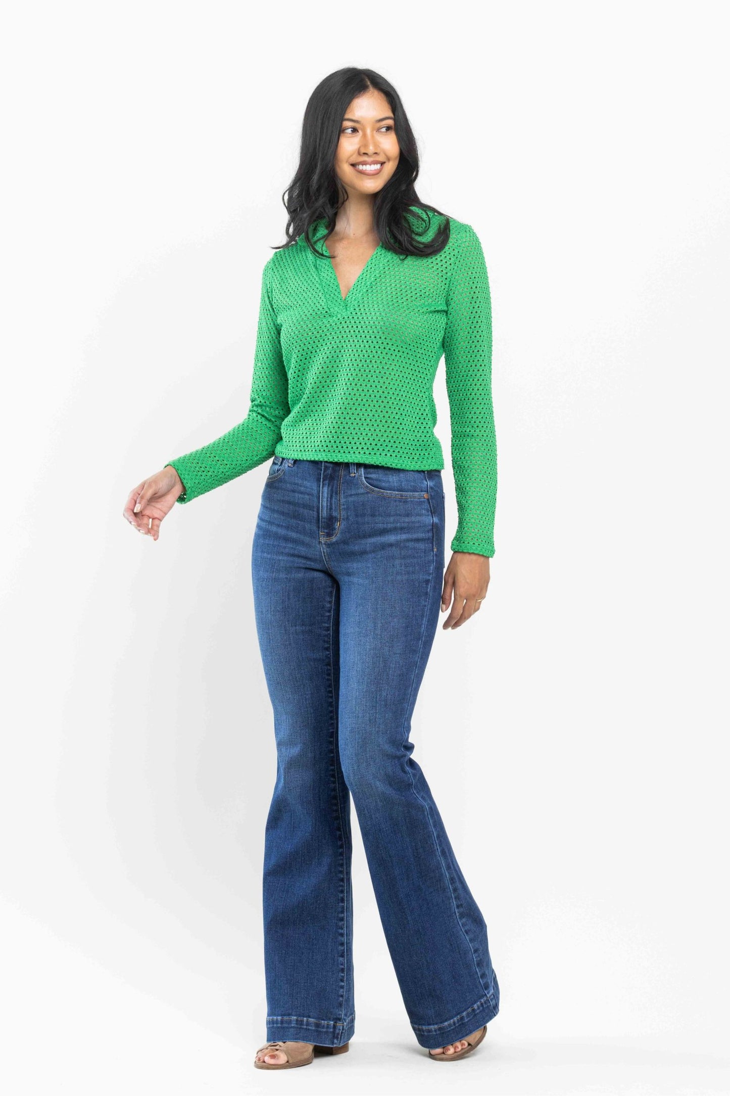 Judy Blue High Waisted Wide Hem Flare