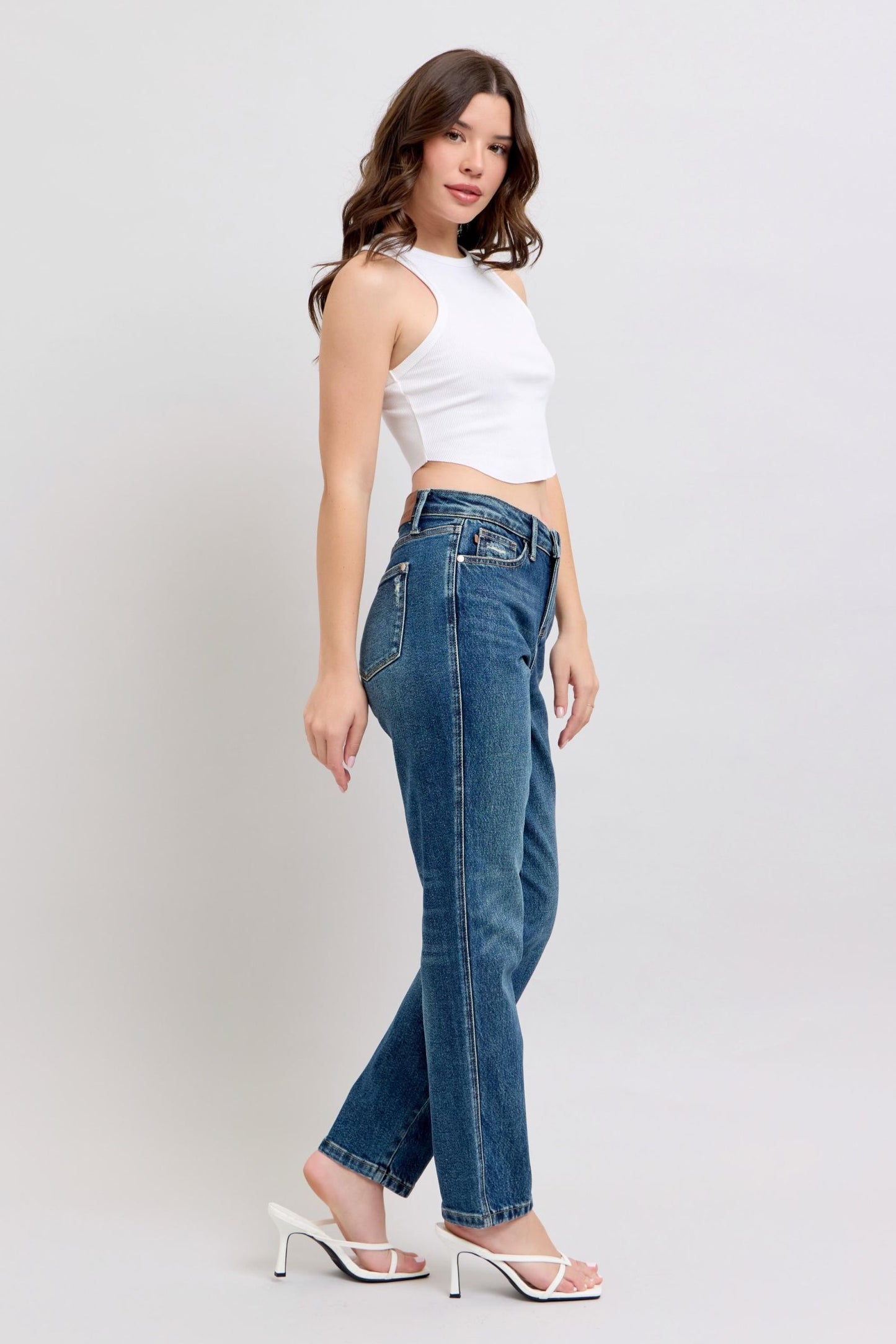 Judy Blue High Waisted Non-Destroy Straight