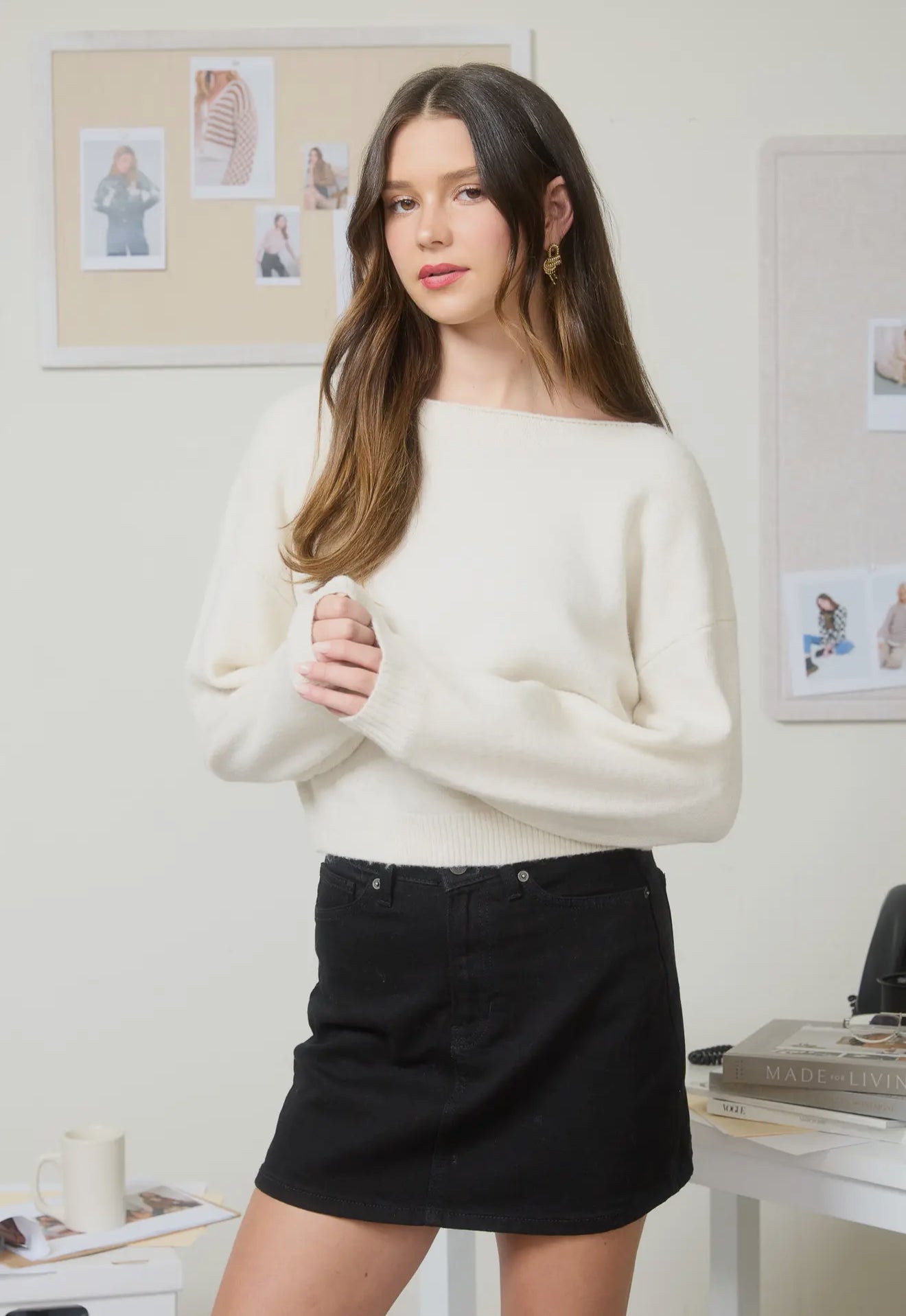 Velvet Bow knit Sweater