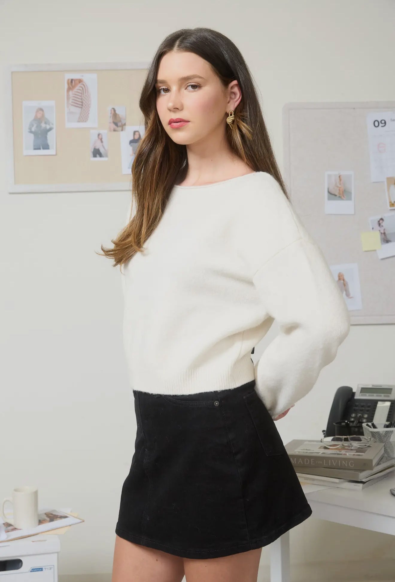 Velvet Bow knit Sweater