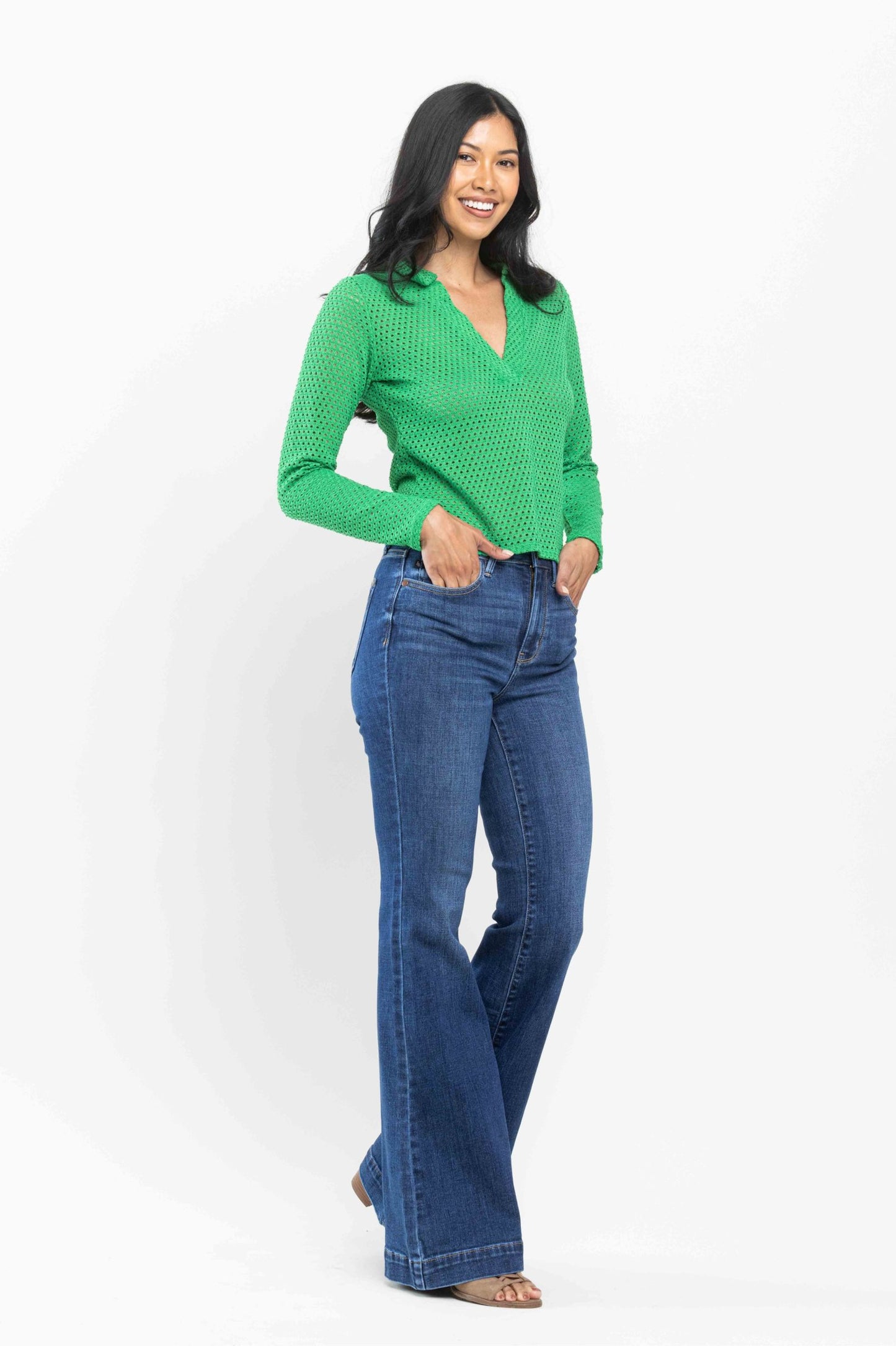 Judy Blue High Waisted Wide Hem Flare