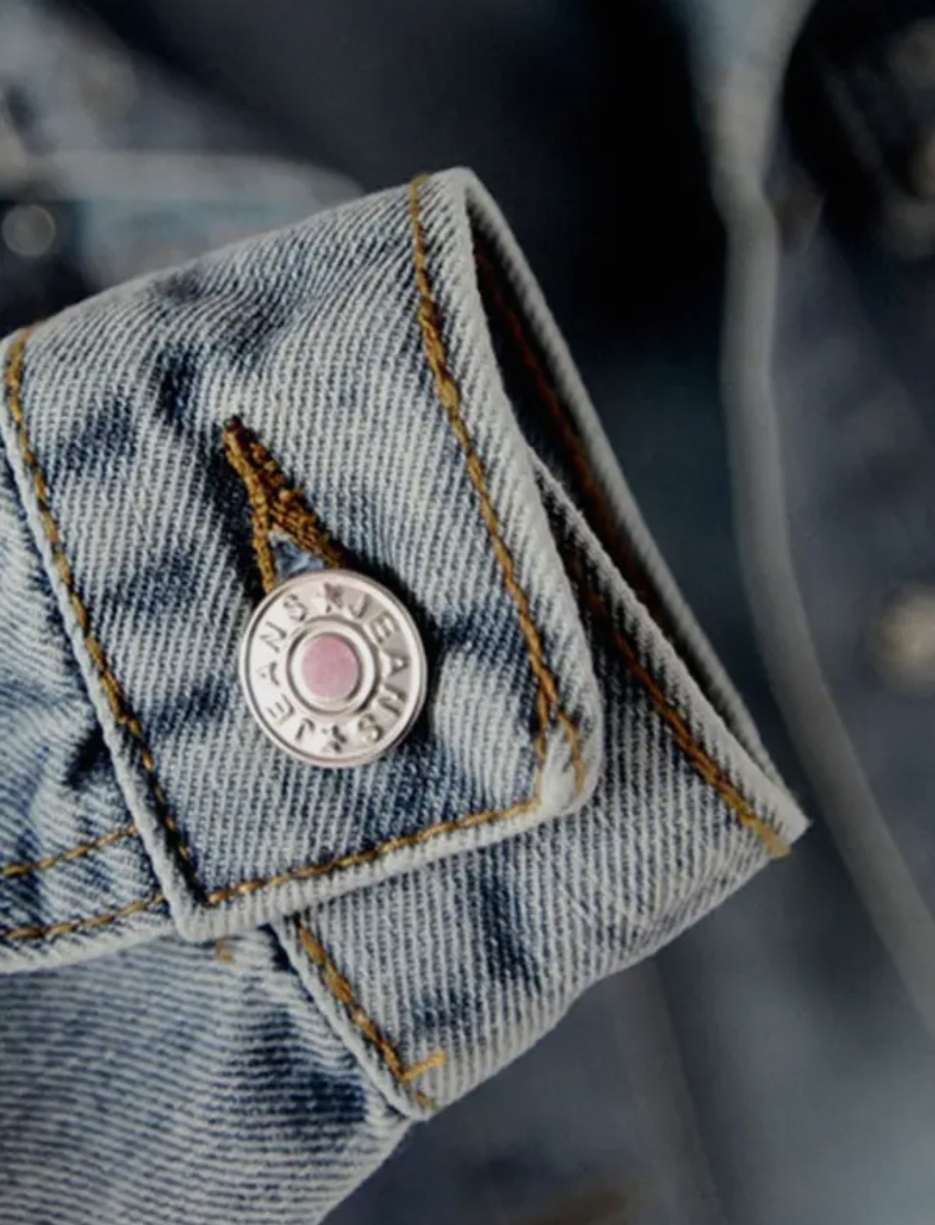 Pearl Embellished Distressed Denim Jacket