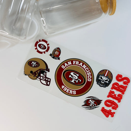 Football 49ers UV DTF Transfer