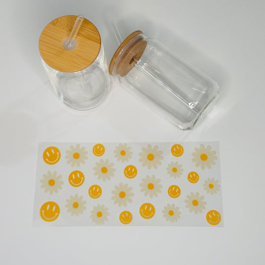 Smiles and Daisies UV DTF Transfer