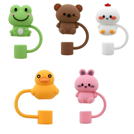 Cute animal straw cover