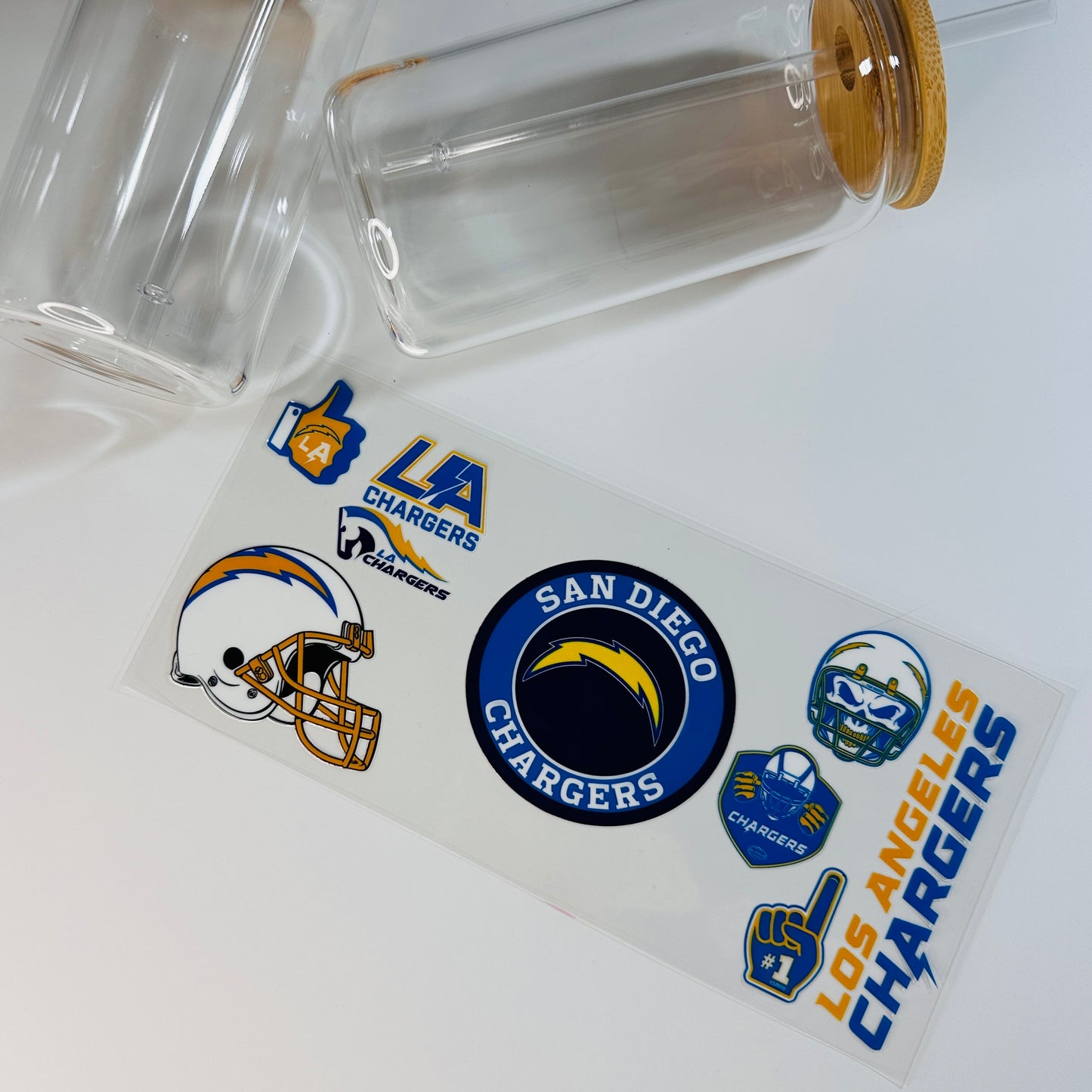 Football Chargers UV DTF Transfer