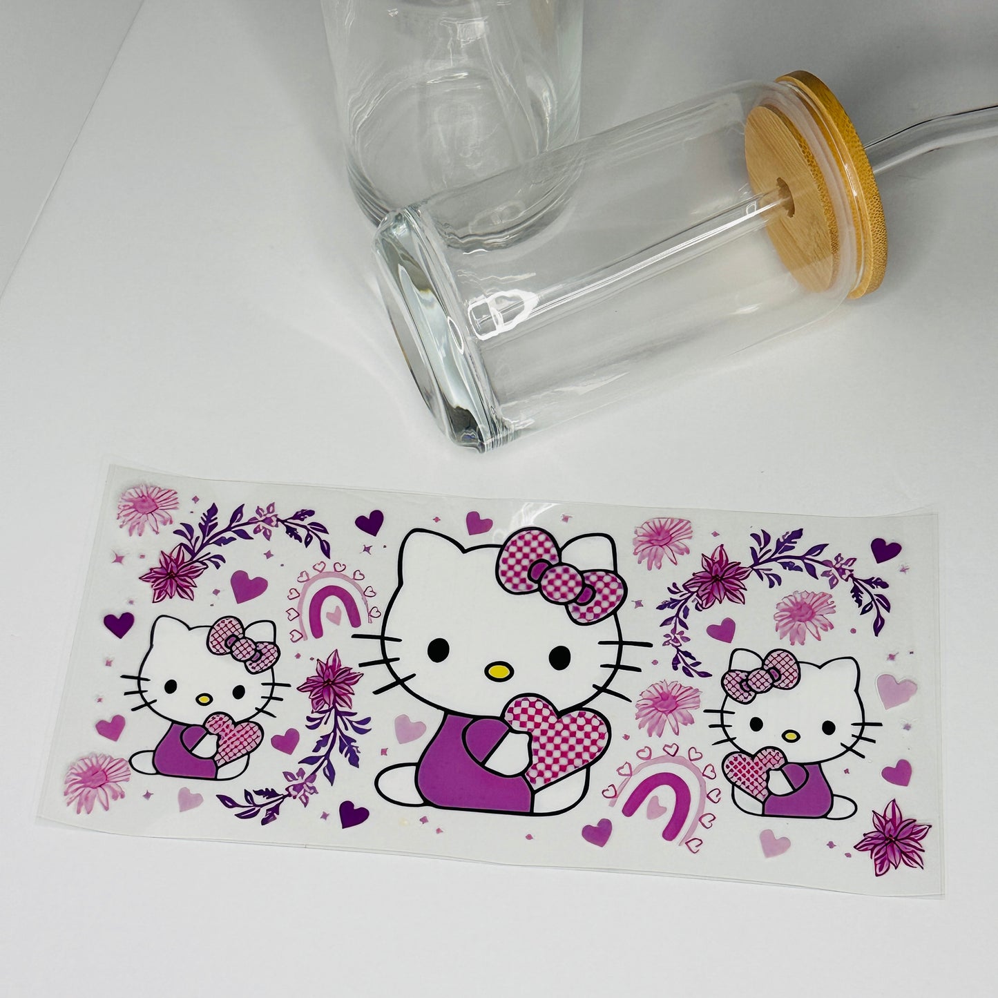 Hello Kitty Purple UV DTF Transfer