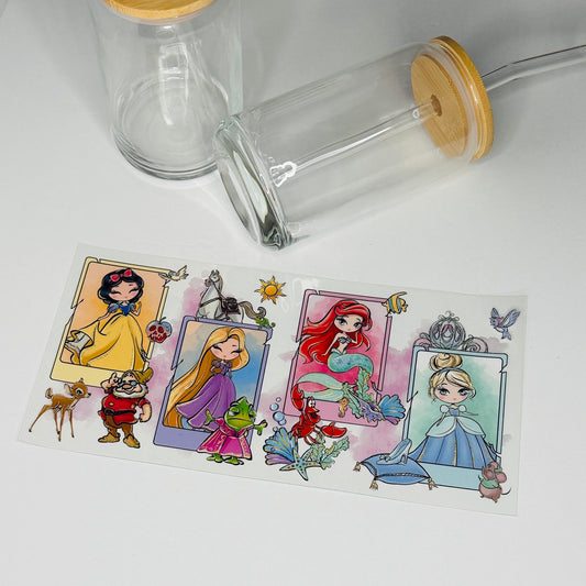 Princess Cards UV DTF Transfer