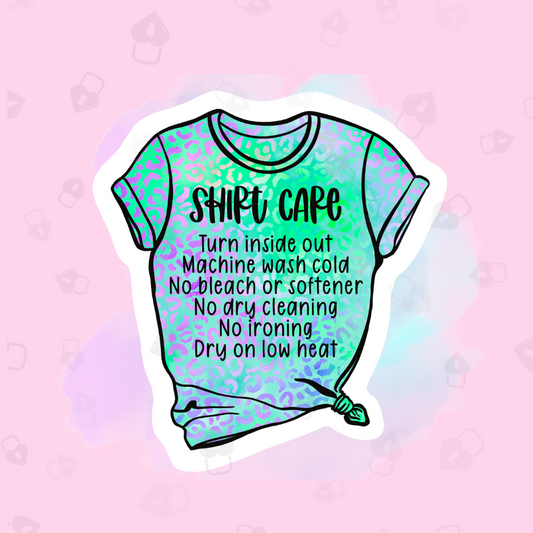 Shirt Care Packaging Stickers